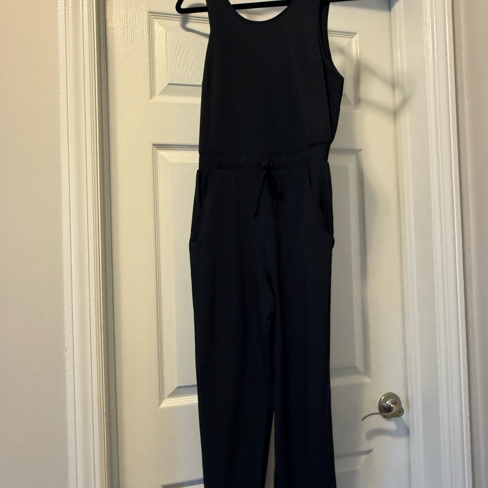 all in motion XS Black Sleeveless Drawstring Jumpsuit NWT
